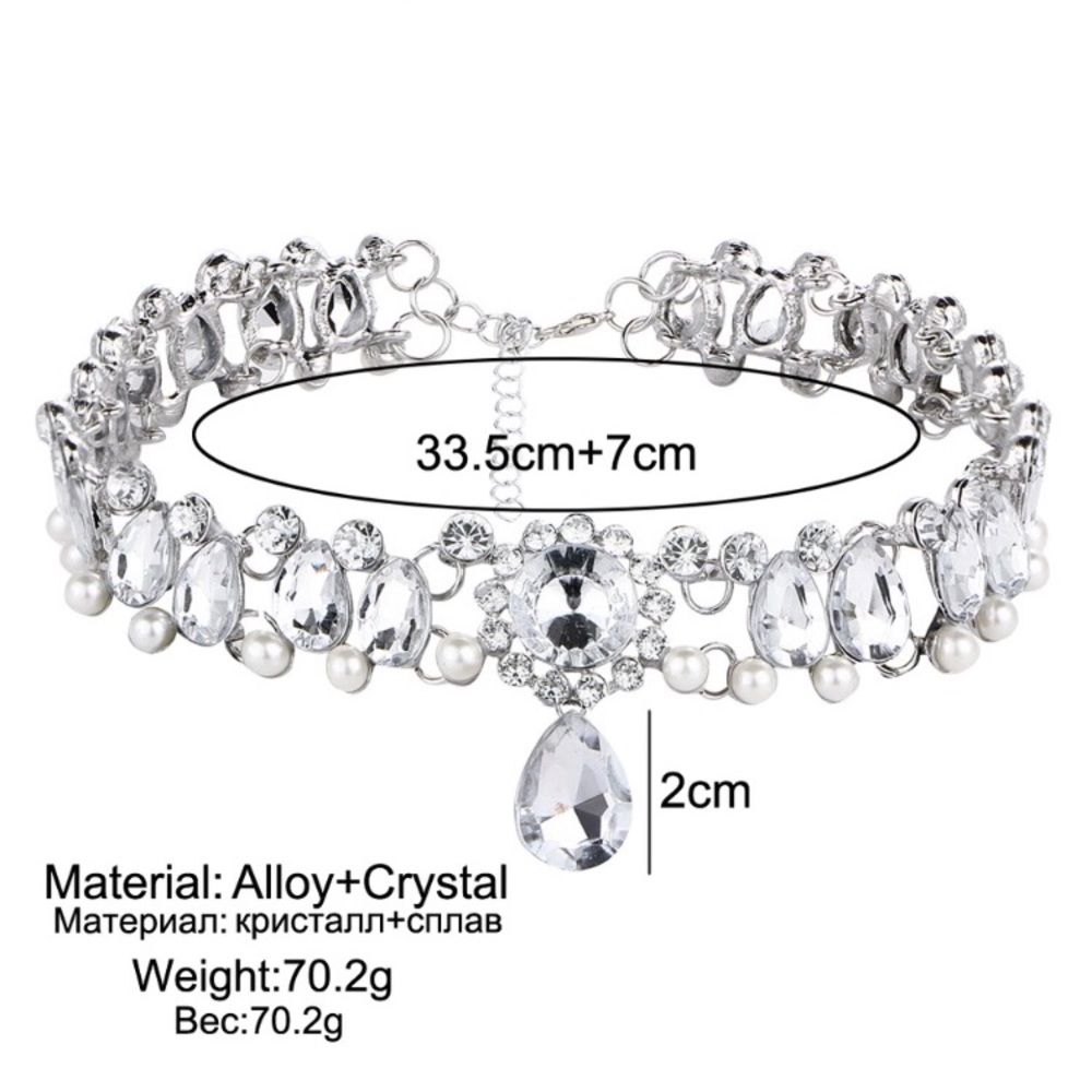 NEW!💙💎RHINESTONE & PEARL LOOK CHOKER!💎💙LOVELY! - Picture 4 of 8